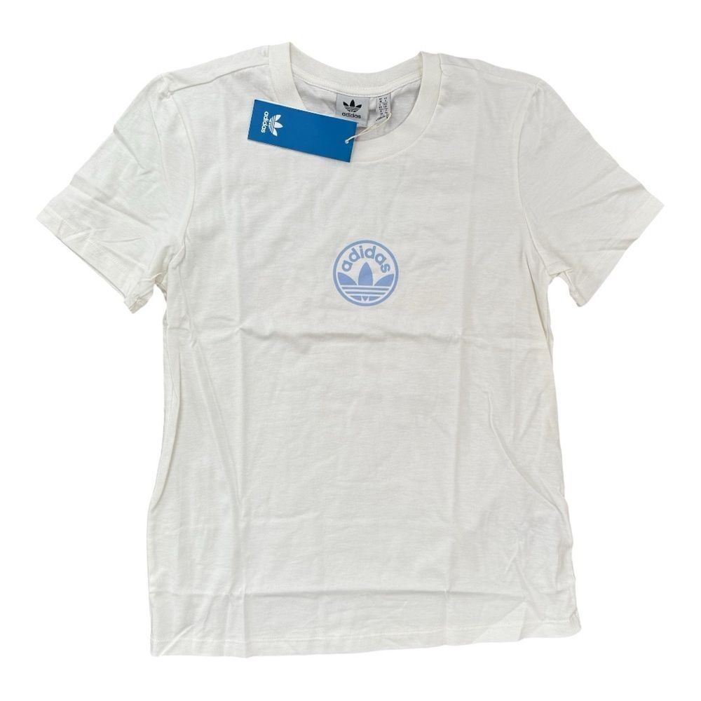 Adidas Originals White Trefoil Logo T-Shirt S NWT Retro Athleisure Aesthetic
